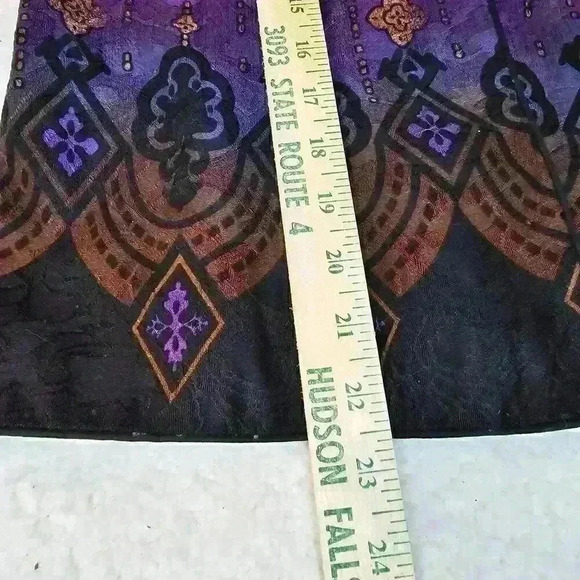 Coldwater Creek Open Front Jacket Blazer Womens Size 6 Purple Festival Design - Picture 8 of 12